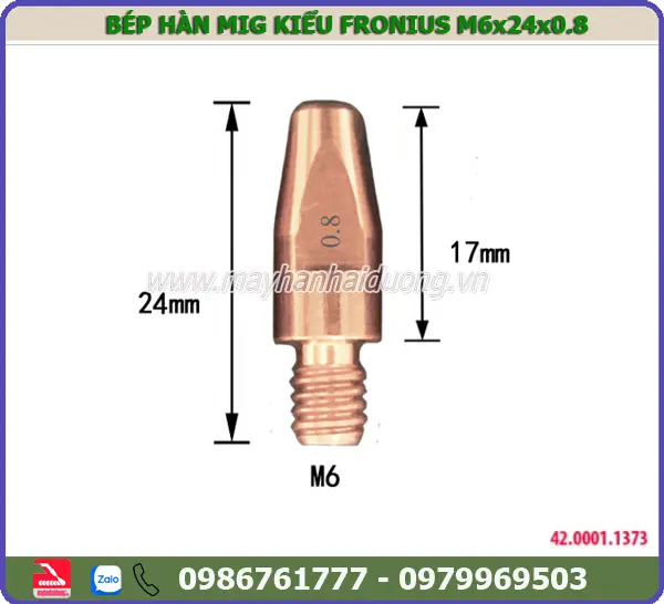 BÉP HÀN MIG M6x24x0.8