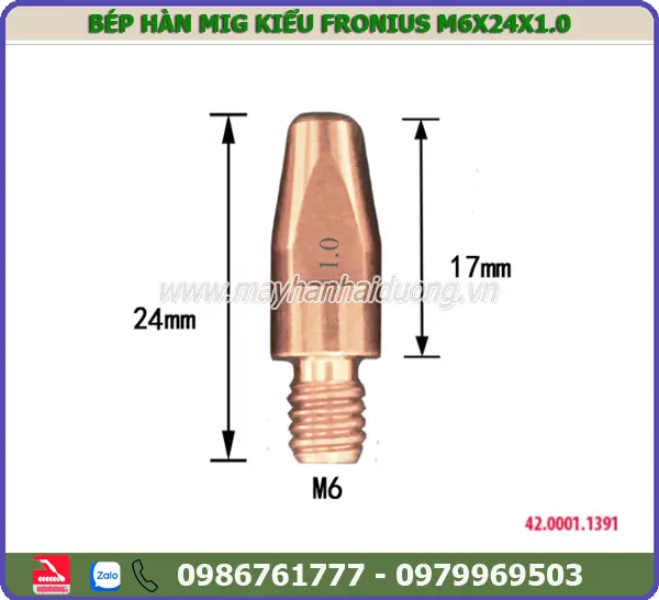 BÉP HÀN MIG M6x24x1.0