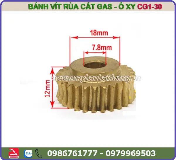 BÁNH VÍT RÙA CẮT GAS Ô XY CG1-30