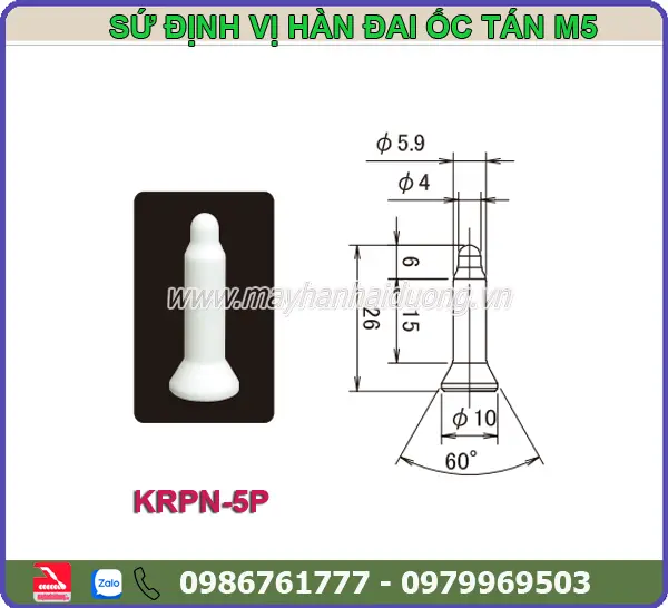 SỨ ĐỊNH VỊ HÀN ĐAI ỐC TÁN M5