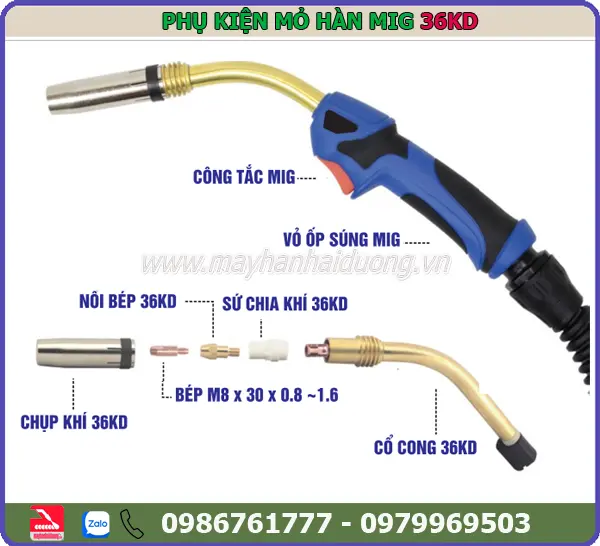 CỔ CONG MỎ HÀN MIG 36KD