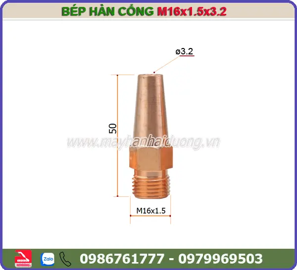 BÉP HÀN CỔNG M16x50x3.2