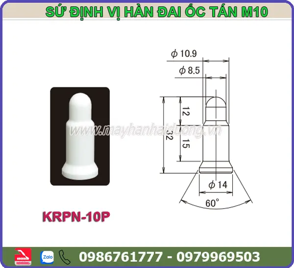 SỨ ĐỊNH VỊ HÀN ĐAI ỐC TÁN M10