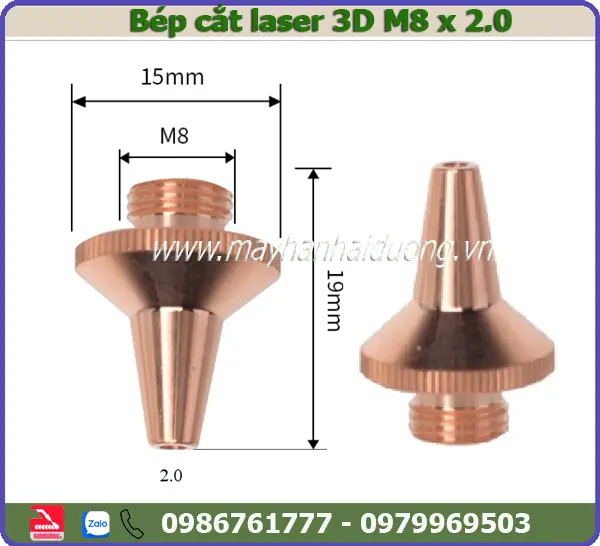 Bép cắt laser 3D M8 x 2.0