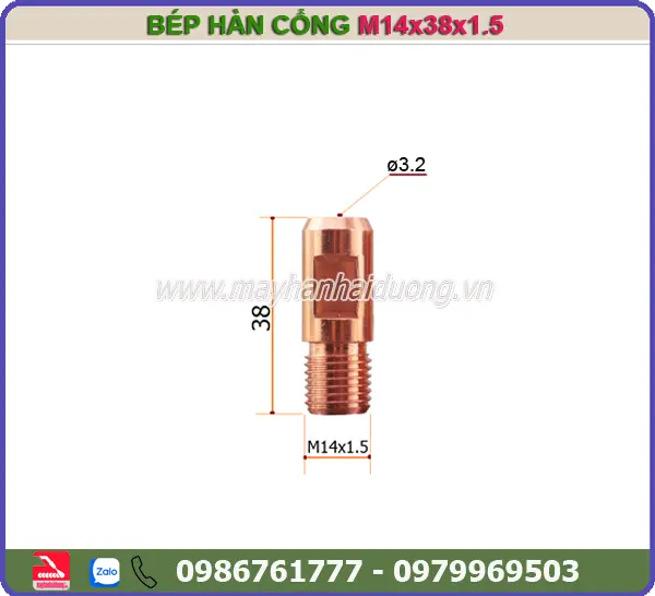 BÉP HÀN CỔNG M14x38x3.2